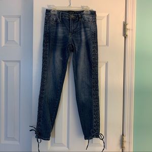 Bebe Lace Up Jeans